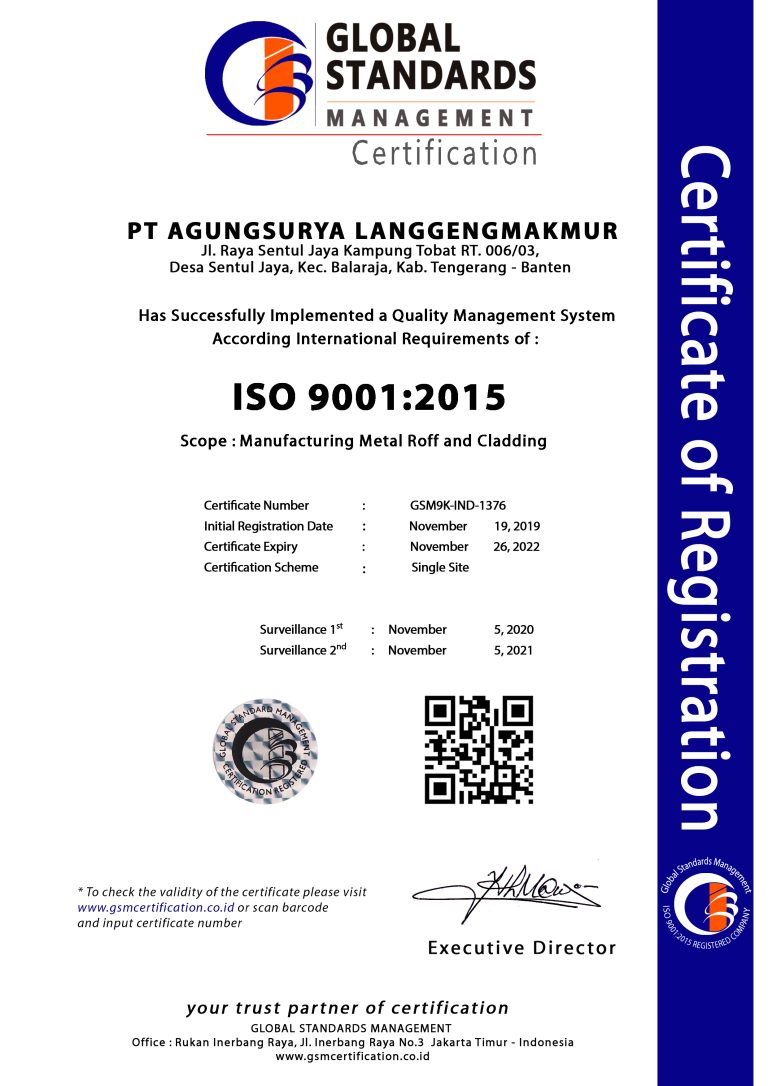 1376. PT AGUNGSURYA LANGGENGMAKMUR ISO 9001.2015